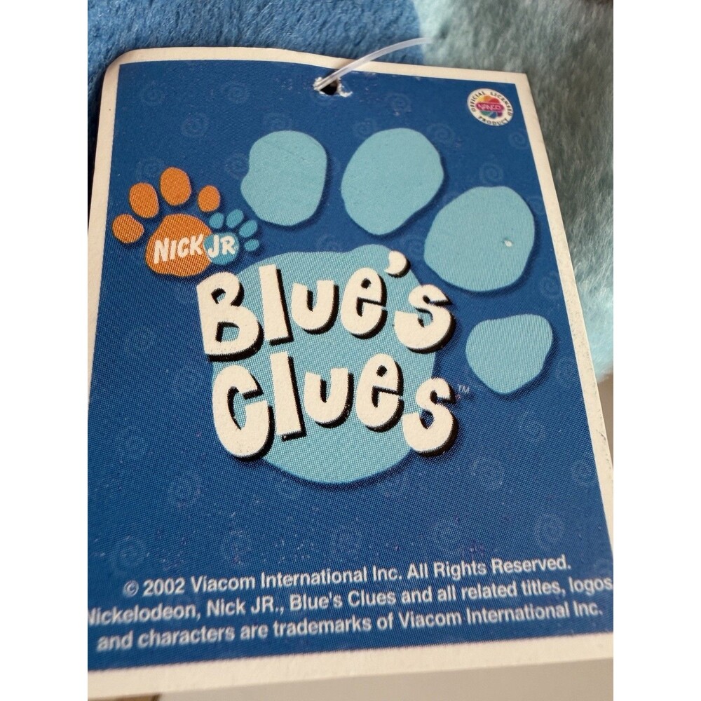 Vintage 2000s Blues Clues Blue Plush 2002 Nanco 9.5 Inch Nickelodeon Toy - Picture 9 of 9
